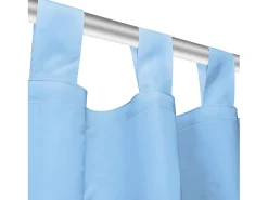 Cortinas de micro-raso con bucles 2 unidades 140x175cm turquesa ES583269