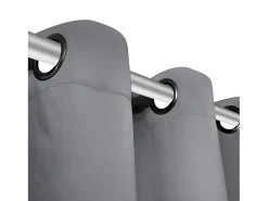 Cortinas opacas 2 piezas con ojales de metal 135x175 cm gris ES695410