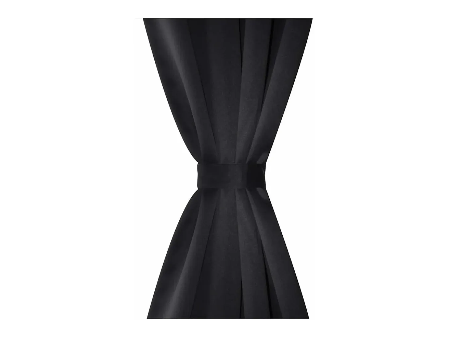 Cortinas opacas 2 piezas con ojales de metal 135x175 cm negras ES654755