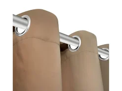 Cortinas opacas 2 piezas con ojales de metal 135x175 cm crema ES452228