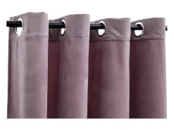 Cortinas opacas anillas 2 pzas terciopelo rosa viejo 140x245 cm ES329142