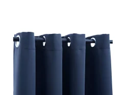 Cortinas opacas con anillas de metal 2 uds azul 140x245 cm ES108639