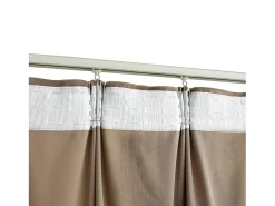 Cortinas opacas con ganchos 2 pzas terciopelo beige 140x225 cm ES223264