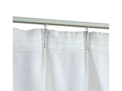Cortinas opacas con ganchos 2 piezas blanco crudo 140x175 cm ES218519