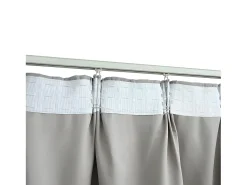 Cortinas opacas con ganchos 2 piezas gris 140x225 cm ES497726