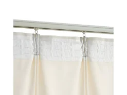 Cortinas opacas con ganchos 2 pzas terciopelo crema 140x175 cm ES338250