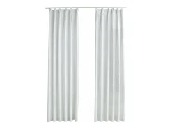 Cortinas opacas con ganchos 2 piezas blanco crudo 140x225 cm ES813451