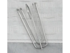 Cortinas opacas con ganchos look de lino 2 pzas gris 140x225 cm ES407865