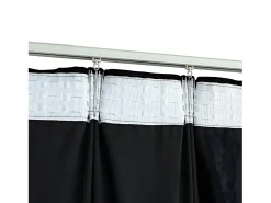 Cortinas opacas con ganchos 2 pzas terciopelo negro 140x175 cm ES432032