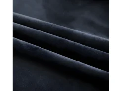 Cortinas opacas con ganchos 2 pzas terciopelo negro 140x175 cm ES432032
