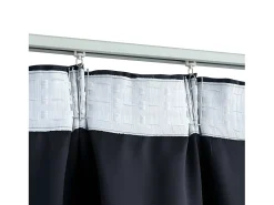 Cortinas opacas con ganchos 2 piezas gris antracita 140x255 cm ES214007