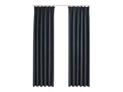 Cortinas opacas con ganchos 2 piezas gris antracita 140x255 cm ES214007