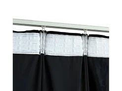 Cortinas opacas con ganchos 2 pzas terciopelo negro 140x225 cm ES671484