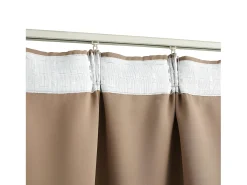 Cortinas opacas con ganchos 2 piezas gris topo 140x225 cm ES499533