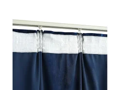 Cortinas opacas ganchos 2 pzas terciopelo azul oscuro 140x225cm ES142189