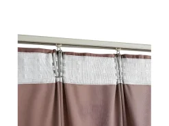 Cortinas opacas ganchos 2 pzas terciopelo rosa viejo 140x245 cm ES665907