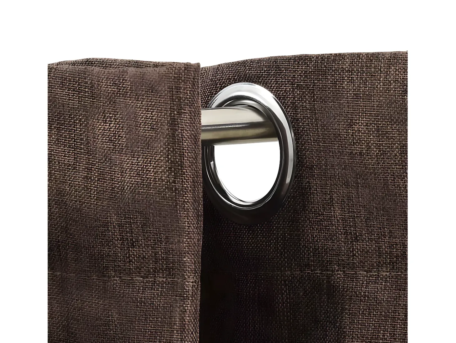 Cortinas opacas ojales look de lino 2 pzas gris topo 140x245 cm ES193458