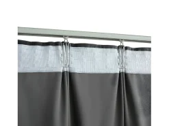 Cortinas opacas y ganchos 2 pzas terciopelo antracita 140x225cm ES514853
