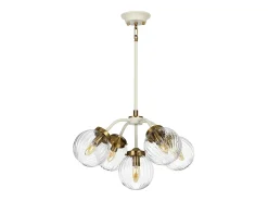Cosmos Retro 5 Light Pendant Globe Glass Shades