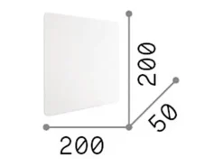 COVER AP D20 CUADRADA Blanco, Apliques, Ideal Lux