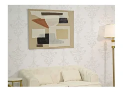 Cuadro abstracto pintado en lienzo estilo boho chic 100x80 cm Seyla