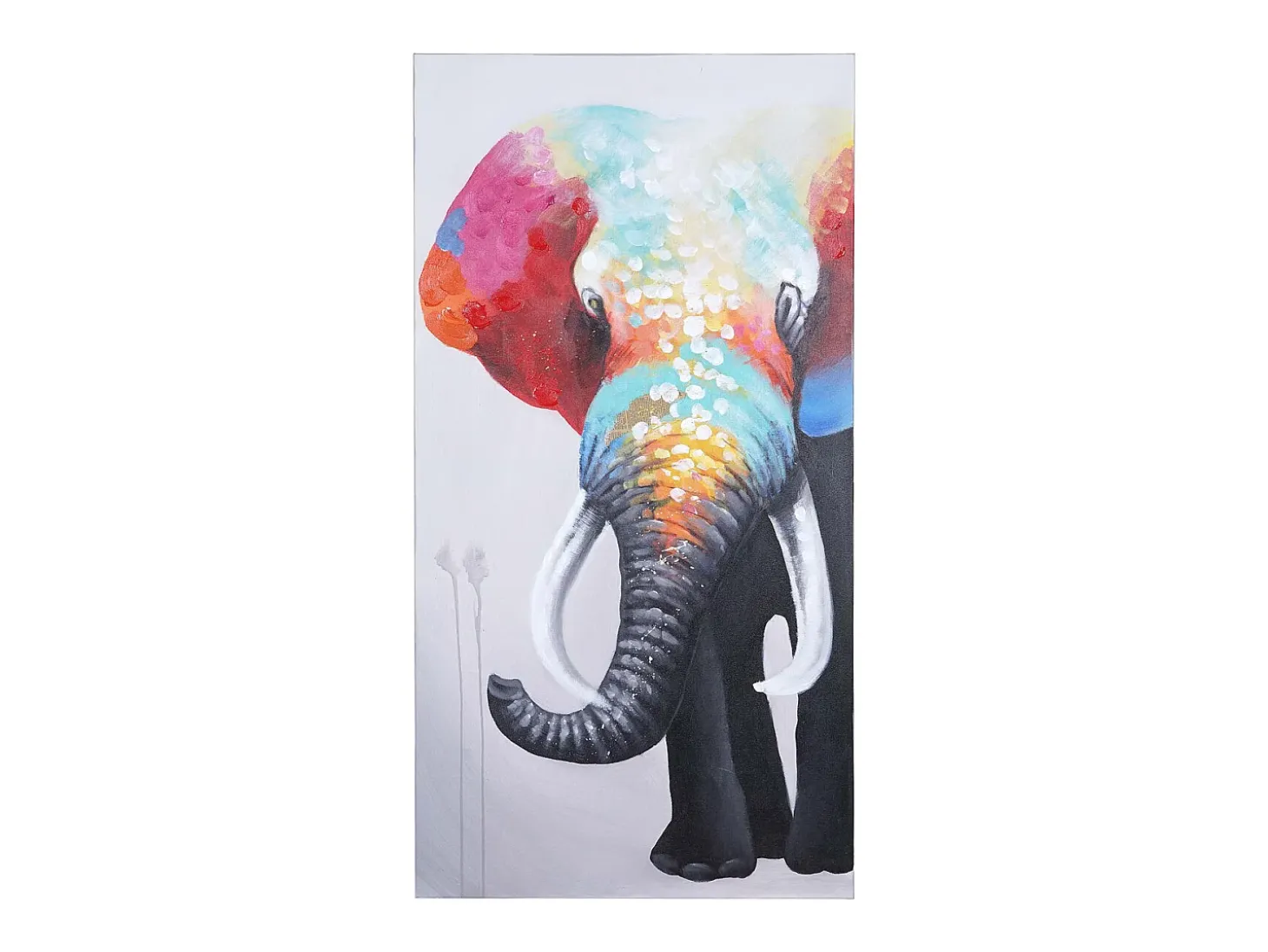 Cuadro al óleo Elefante II pintado a mano