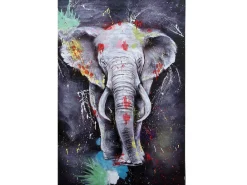 Cuadro al óleo Elefante MCW-H25 pintado a mano, 120x80cm