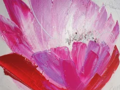 Cuadro al óleo orquídea pintado a mano