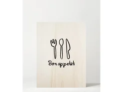 Cuadro de madera Bon appetit