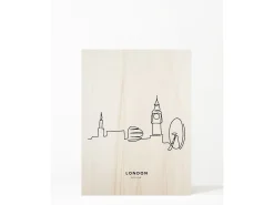 Cuadro de madera London Skyline