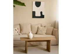 Cuadro decorativo sobre lienzo de algodón con marco de madera blanco pintado artesanalmente con pintura al oleo de 80x100cm - VARO - DECOWOOD
