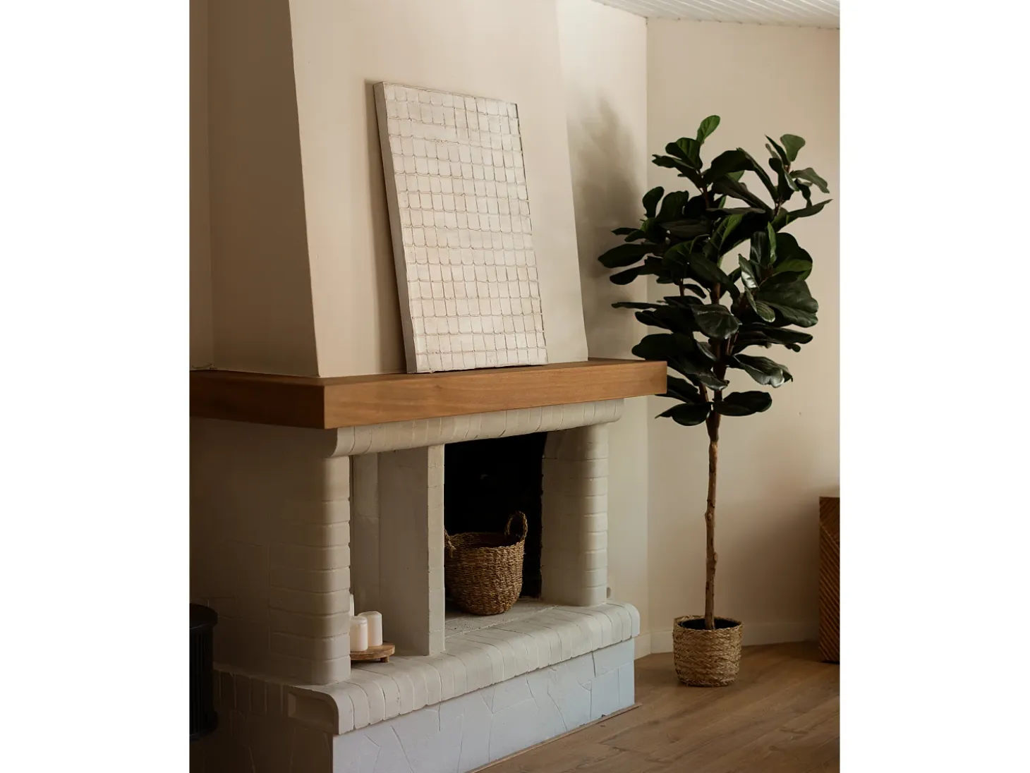 Cuadro decorativo sobre lienzo de algodón con marco de madera negro pintado artesanalmente con pintura al oleo de 100x150cm - JAN - DECOWOOD