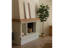 Cuadro decorativo sobre lienzo de algodón con marco de madera blanco pintado artesanalmente con pintura al oleo de 100x150cm - TESA - DECOWOOD