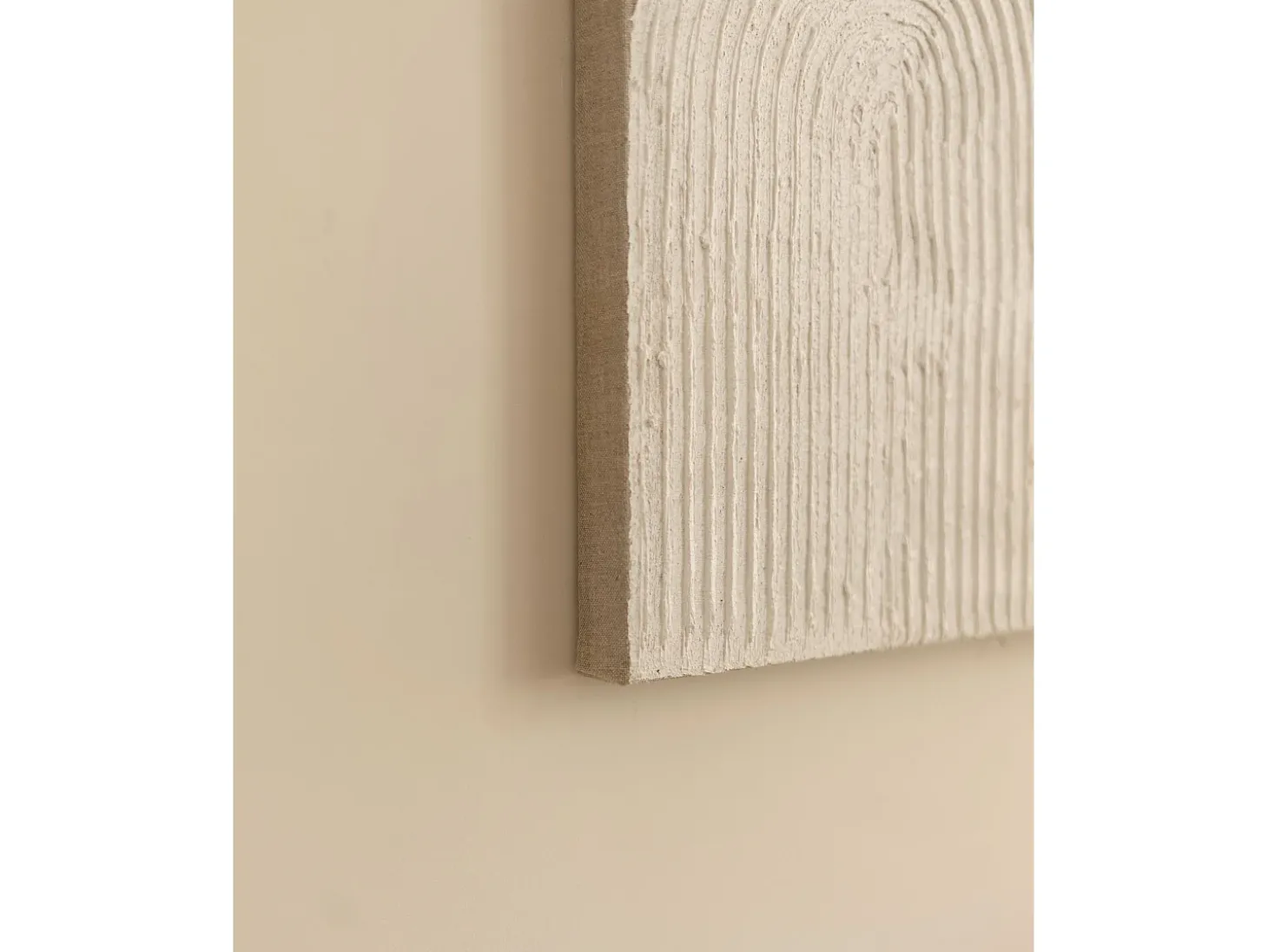 Cuadro decorativo sobre lienzo de lino con marco de madera blanco pintado artesanalmente con pintura al oleo de 80x100cm - NIKI - DECOWOOD