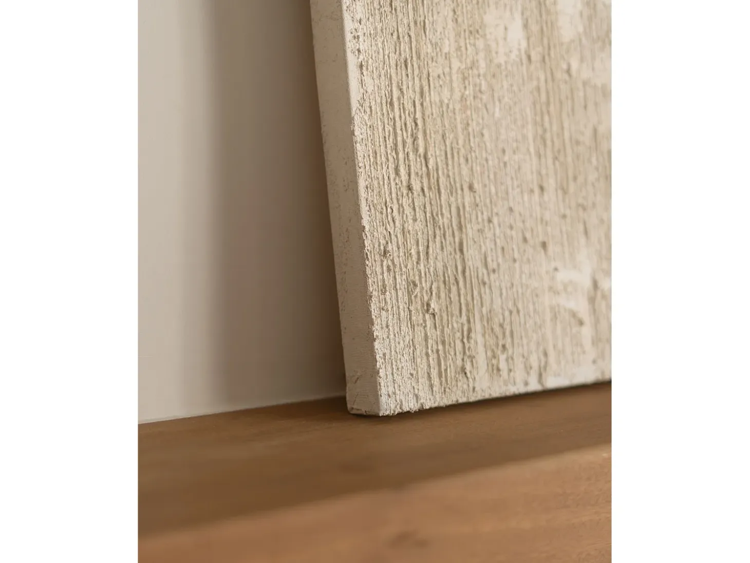 Cuadro decorativo sobre lienzo de algodón con marco de madera marrón claro pintado artesanalmente con pintura al oleo de 80x100cm - DEVA - DECOWOOD
