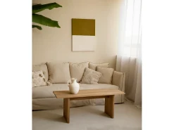 Cuadro decorativo sobre lienzo de algodón con marco de madera blanco pintado artesanalmente con pintura al oleo de 60x80cm - MARINA - DECOWOOD