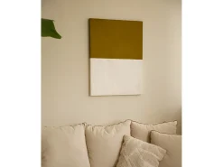 Cuadro decorativo sobre lienzo de algodón con marco de madera blanco pintado artesanalmente con pintura al oleo de 60x80cm - MARINA - DECOWOOD
