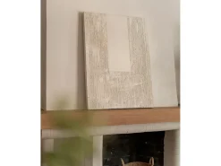 Cuadro decorativo sobre lienzo de algodón con marco de madera blanco pintado artesanalmente con pintura al oleo de 60x80cm - DEVA - DECOWOOD