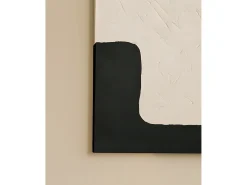 Cuadro decorativo sobre lienzo de algodón con marco de madera marrón oscuro pintado artesanalmente con pintura al oleo de 100x150cm - VARO - DECOWOOD