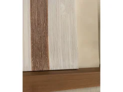 Cuadro decorativo sobre lienzo de algodón con marco de madera marrón claro pintado artesanalmente con pintura al oleo de 80x100cm - TESA - DECOWOOD