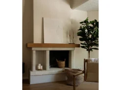 Cuadro decorativo sobre lienzo de algodón con marco de madera blanco pintado artesanalmente con pintura al oleo de 80x100cm - GALA - DECOWOOD