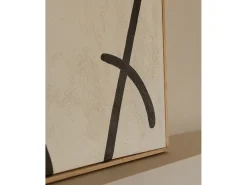 Cuadro decorativo sobre lienzo de algodón con marco de madera marrón claro pintado artesanalmente con pintura al oleo de 60x80cm - VIRGINIA - DECOWOOD
