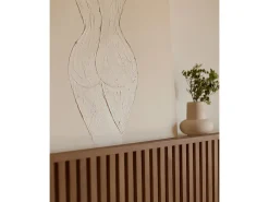Cuadro decorativo sobre lienzo de algodón con marco de madera marrón claro pintado artesanalmente con pintura al oleo de 80x100cm - LEO - DECOWOOD