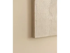 Cuadro decorativo sobre lienzo de lino con marco de madera marrón oscuro pintado artesanalmente con pintura al oleo de 60x80cm - NIKI - DECOWOOD