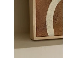 Cuadro decorativo sobre lienzo de algodón con marco de madera blanco pintado artesanalmente con pintura al oleo de 60x80cm - SILVANA - DECOWOOD