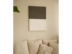 Cuadro decorativo sobre lienzo de algodón con marco de madera negro pintado artesanalmente con pintura al oleo de 100x150cm - MARINA - DECOWOOD