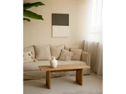 Cuadro decorativo sobre lienzo de algodón con marco de madera negro pintado artesanalmente con pintura al oleo de 100x150cm - MARINA - DECOWOOD