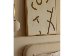 Cuadro decorativo sobre lienzo de algodón con marco de madera marrón claro pintado artesanalmente con pintura al oleo de 100x150cm - VIRGINIA - DECOWOOD
