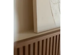 Cuadro decorativo sobre lienzo de algodón con marco de madera marrón claro pintado artesanalmente con pintura al oleo de 60x80cm - LEO - DECOWOOD