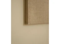Cuadro decorativo sobre lienzo de lino con marco de madera marrón oscuro pintado artesanalmente con pintura al oleo de 80x100cm - NIMBA - DECOWOOD
